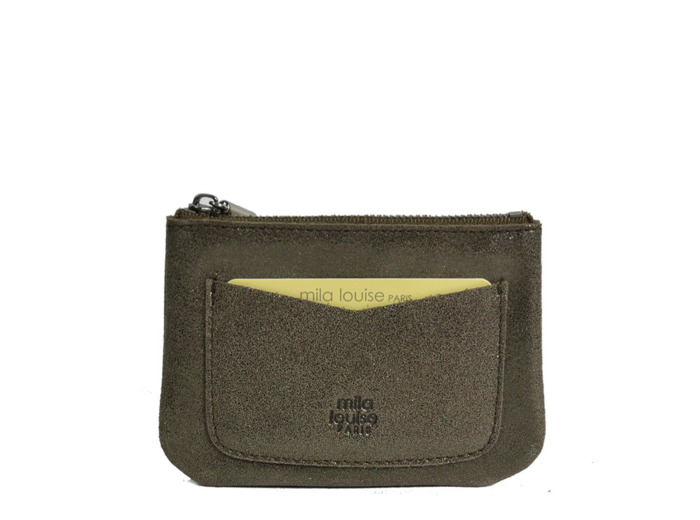 Mila Louise Lias X Porte-Monnaie Taupe fumé