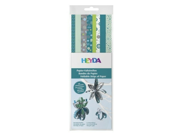 Bandes de papier origami - Turquoise / Menthe