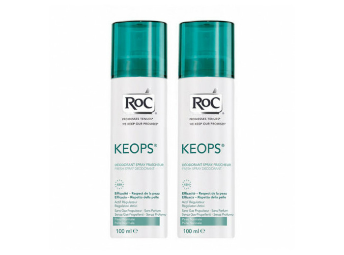 Deodorant Fraicheur Transpiration Moderee Keops 2x100ml Roc