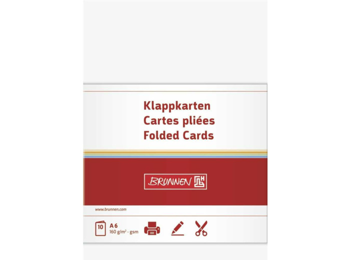 Cartes doubles - 105 x 148 mm - Blanc