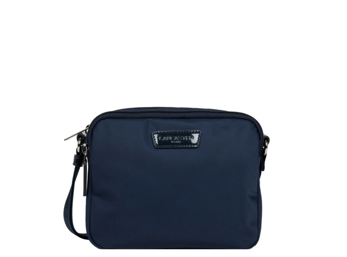 Lancaster Basic Verni Sac Pochette 514-61 Bleu Foncé