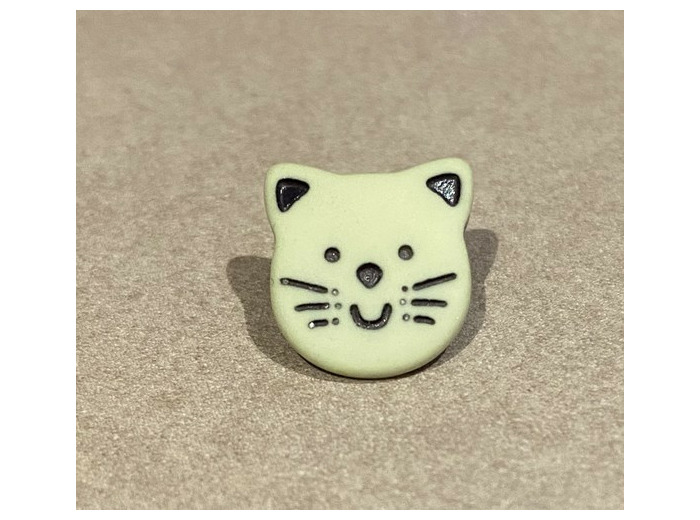 Bouton chat vert