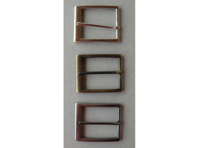 Boucle métal pour ceinture argent, bronze, brun