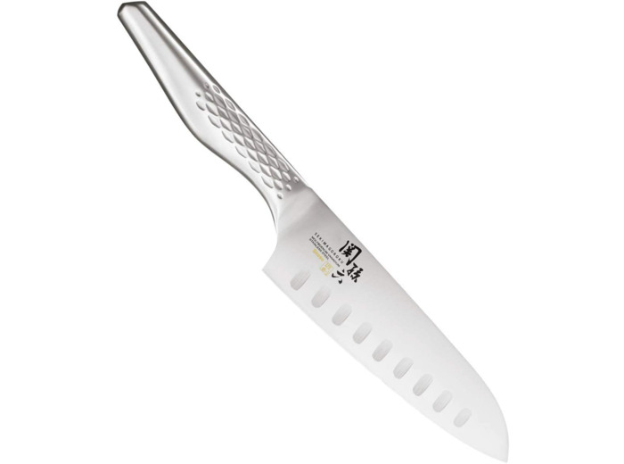 KAI AB-5157 Couteau Santoku alvéolé, Noir