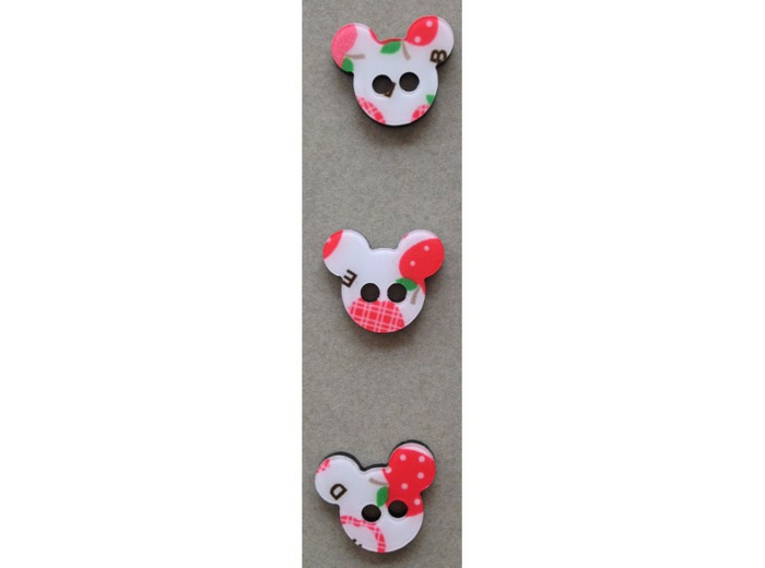 Bouton ourson patchwork
