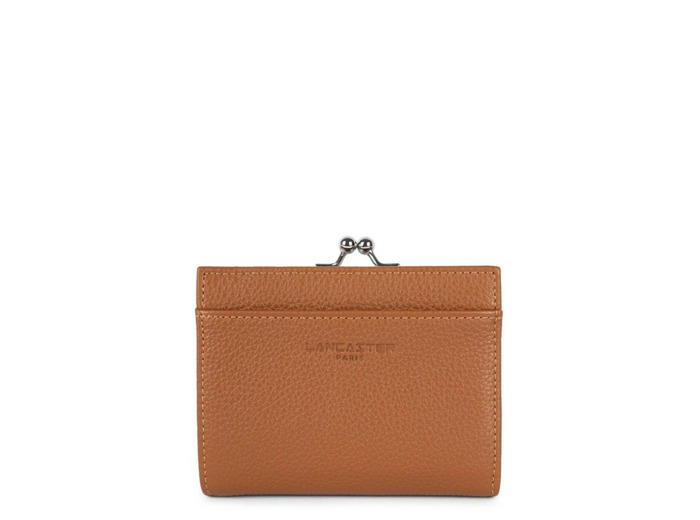 Lancaster Foulonné Porte-monnaie Fermoir Cuir 170-31 Caramel