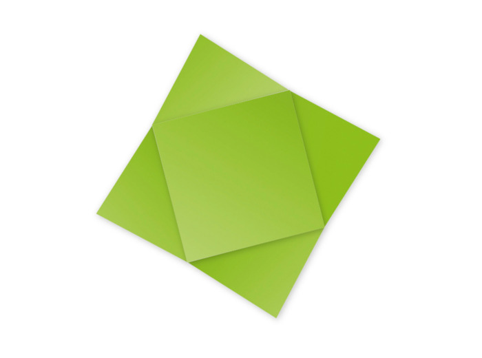 Cartes losanges 160x160 mm "Pollen" - Vert menthe