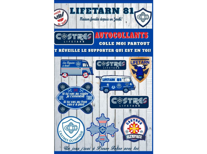 PLANCHE 10 AUTOCOLANTS LIFETARN