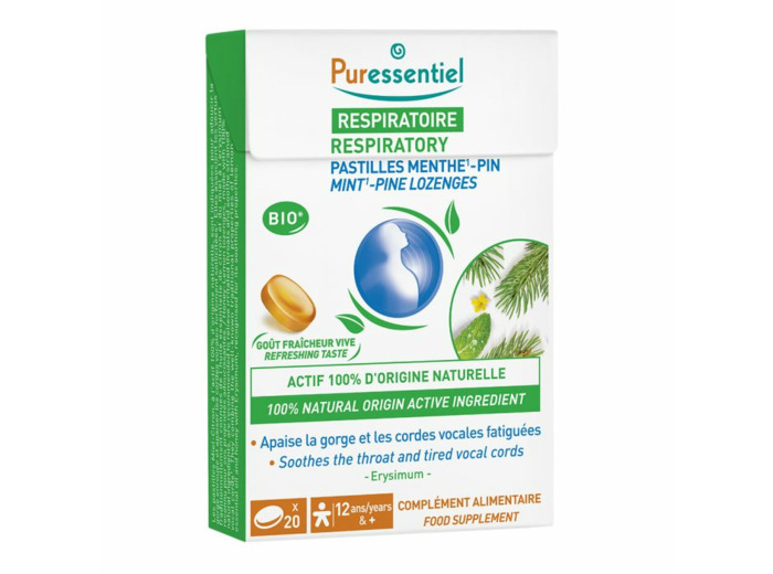 Pastilles Respiratoire Gorge x20 Respiratoire Menthe-Pin Puressentiel