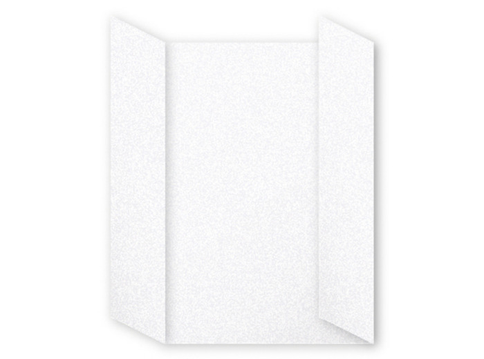 Cartes triptyques 110x155 mm "Pollen" - Blanc irisé