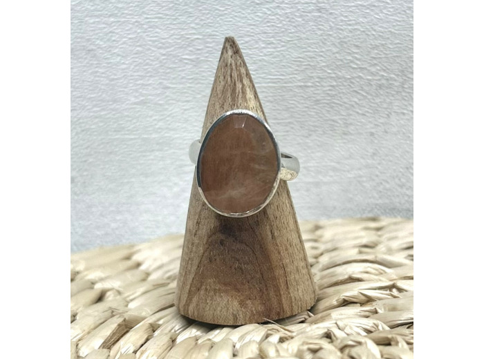 BAGUE ARGENT QUARTZ HÉMATOÏDE