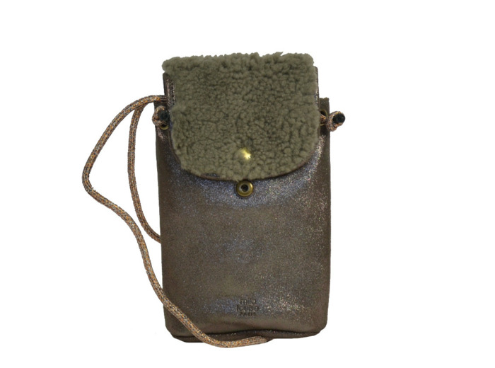 Mila Louise Roel TX Pochette Smartphone Taupe fumé