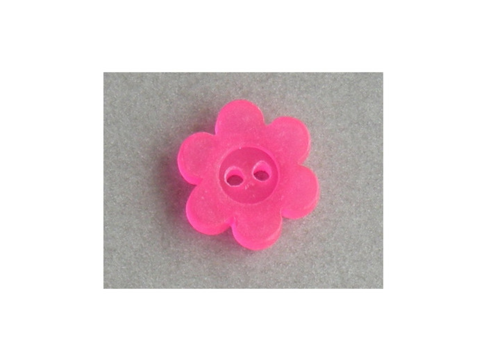 Bouton fleur fluo rose