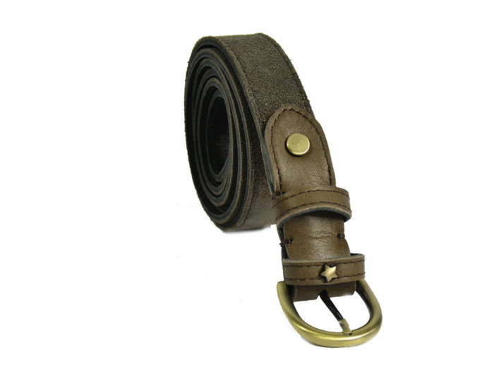 Mila Louise Pallas X Ceinture Cuir Fumé Kaki