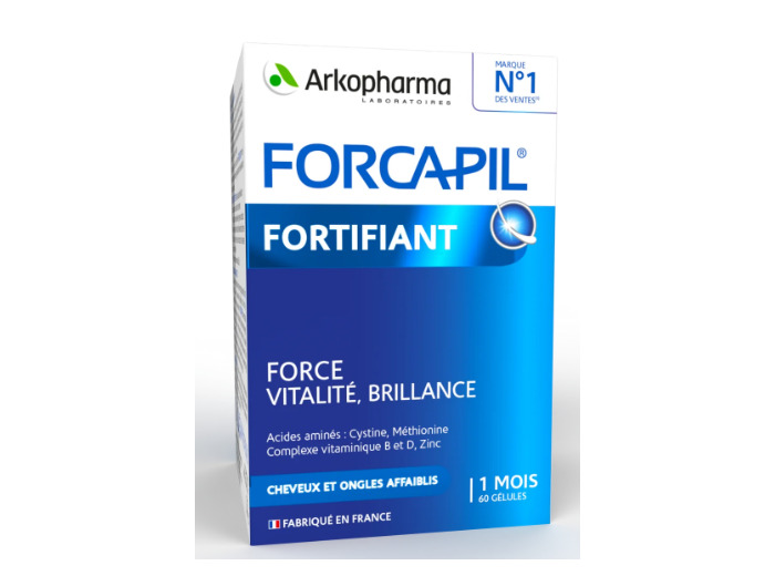 Cheveux Et Ongles Zinc, Vitamine B 60 gélules Forcapil Arkopharma