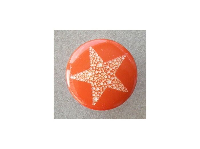 Bouton étoile, orange 15 mm