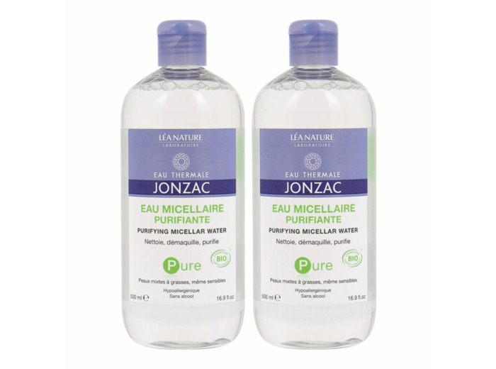 Eau Micellaire Purifiante Bio Pure Peaux Mixtes A Grasses 2x500ml Eau thermale Jonzac