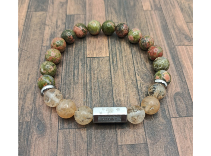 Bracelet "Lucky" Citrine/Unakite