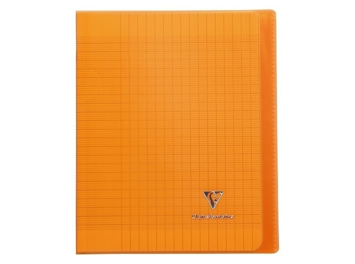 Cahier "Koverbook" - Polypro - 17x22 - 96 pages - Séyès - Orange transparent
