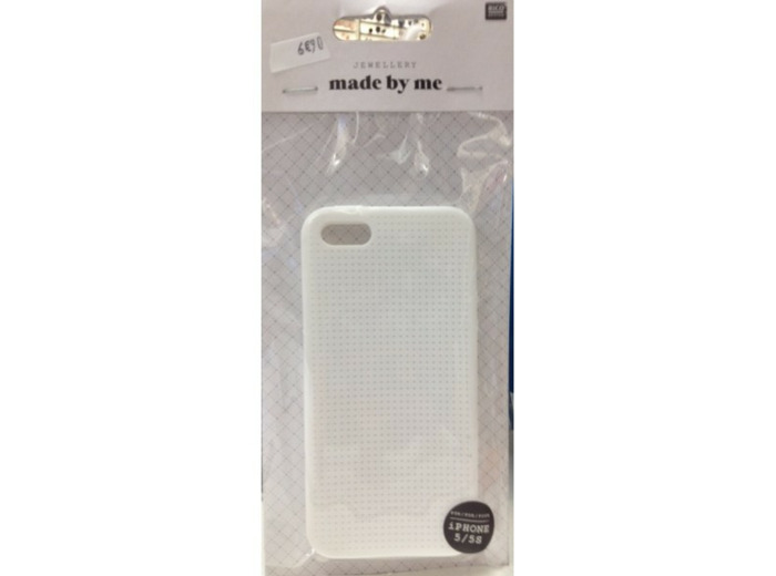 Coque téléphone portable blanc pour iphone 5 / 5S à broder