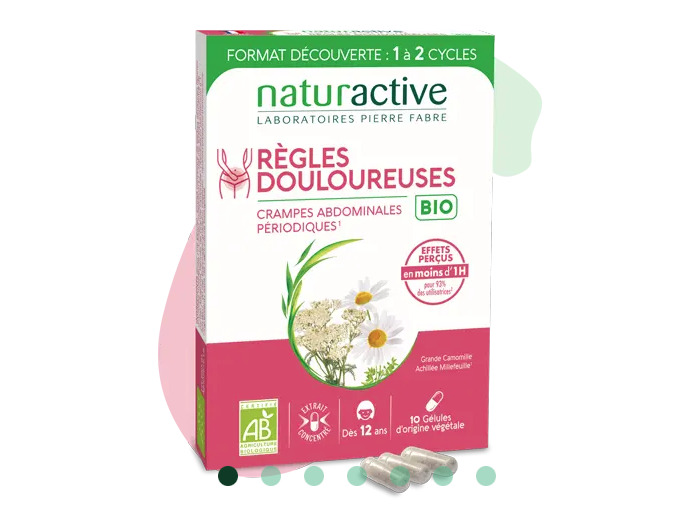 NATURACTIVE REGLES DOULOUREUSE BIO 10GEL