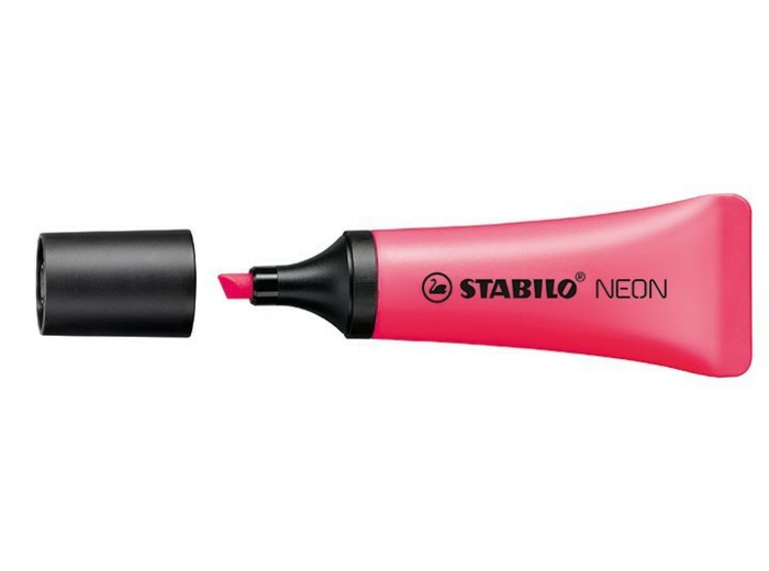 Surligneur Stabilo Néon - Rose