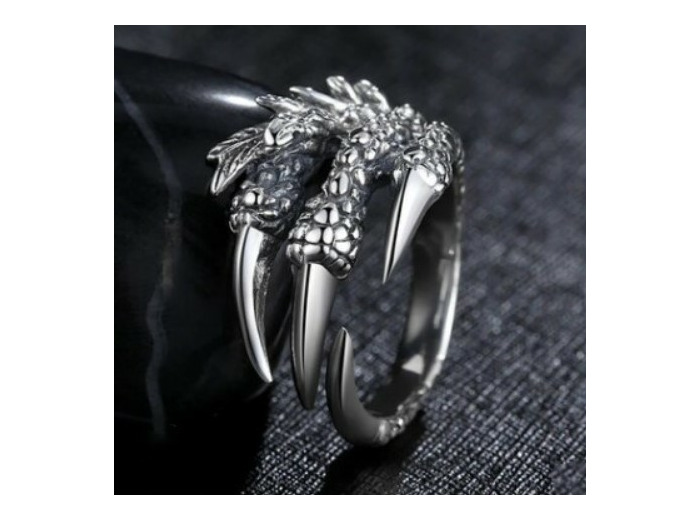 Bague homme main de dragon