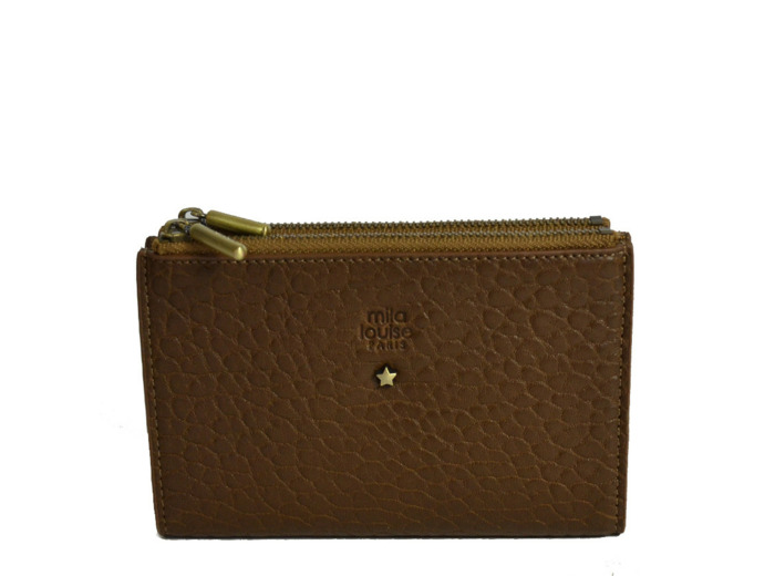 Mila Louise Sila E Petit compagnon Cuir Bubble Ocre