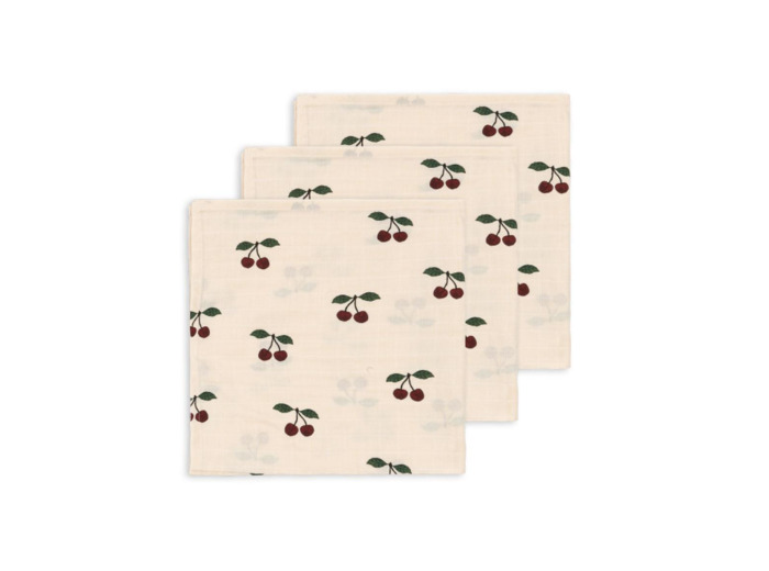 Lot de 3 langes Cerise