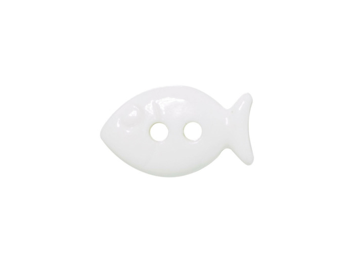 Bouton poisson blanc