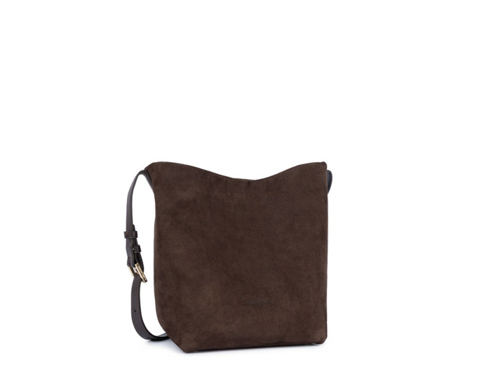 Lancaster Suède Sac Seau 530-56 Marron