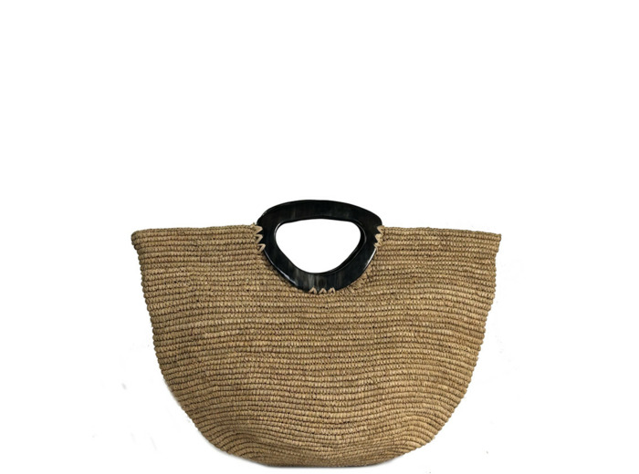 Sovani Tessa Sac Porté Travers En Raphia Thé