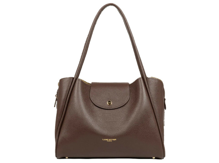 Lancaster Ida Double Sac Cabas Porté Epaule 470-85 Marron Or Pale