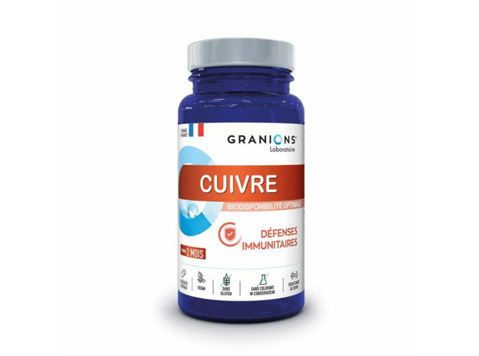Cuivre 60 gélules Défenses immunitaires Granions
