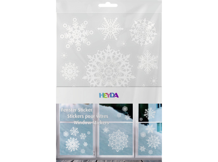 Stickers pour fenêtres "Flocons" - Blanc