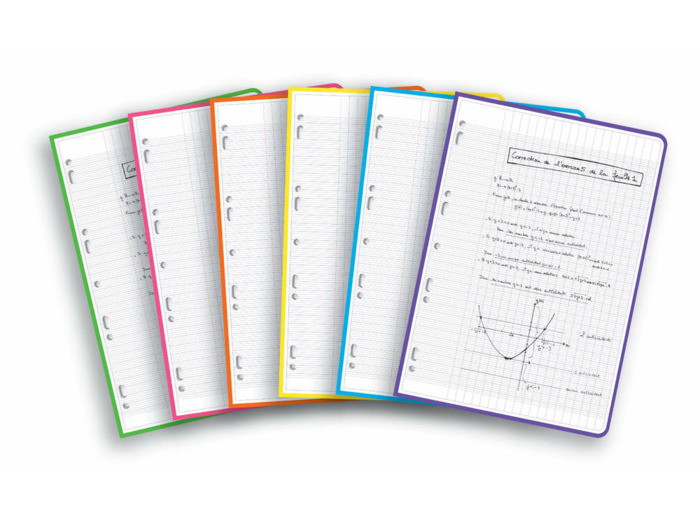 Cahier de feuillets mobiles 21x29.7 - Séyès - Colorés