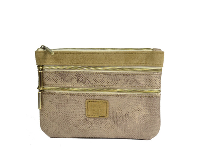 Mila Louise Pair PM PG2 Porte-monnaie Cuir Façon Lézard Bronze