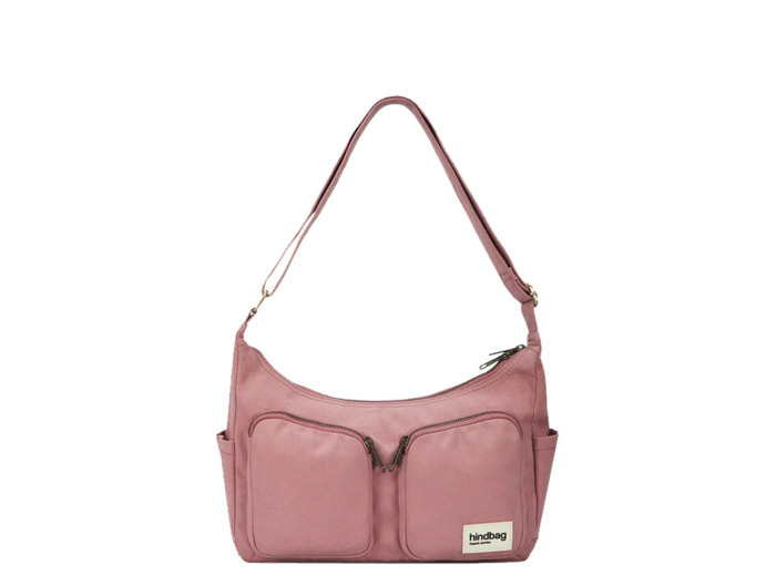 Hindbag Emile Sac Besace Multipoches En Coton Bio Rose Blush