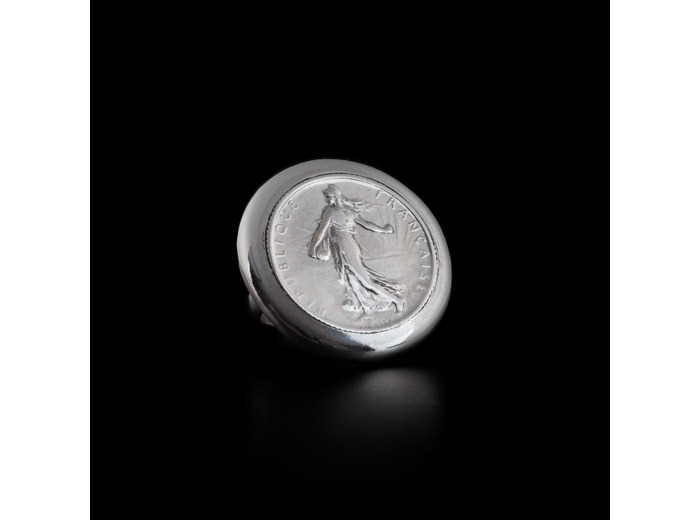 Bague pièce 1 Franc plate