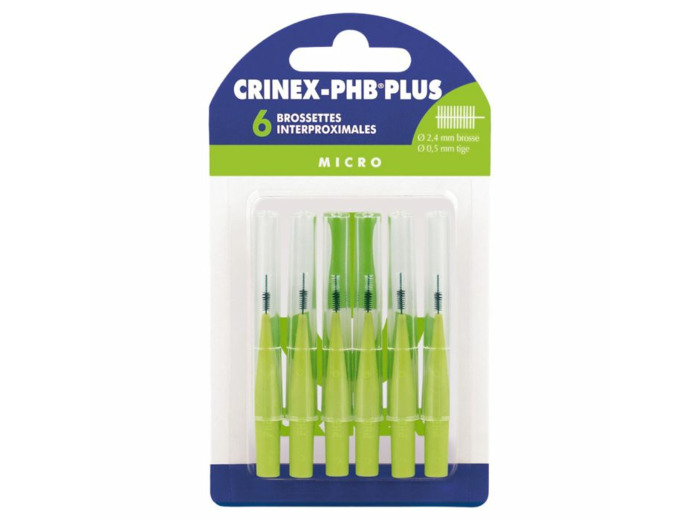 Brossettes Interdentaires Micro Plus X6 Phb Plus Crinex