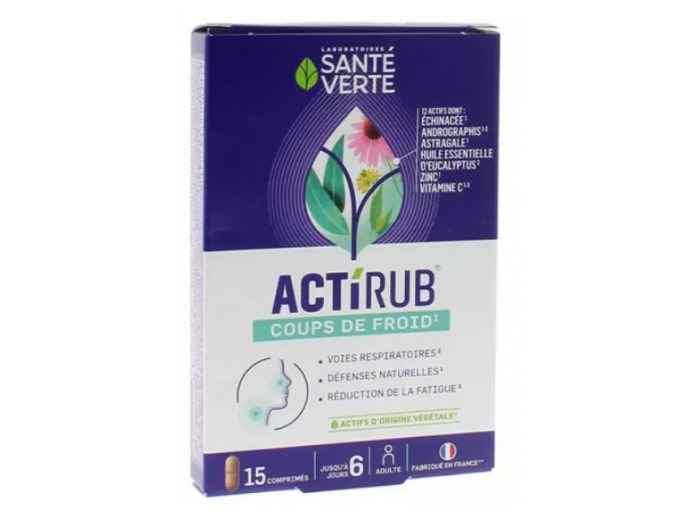 Coups de froid 15 Comprimes ActiRub Sante Verte