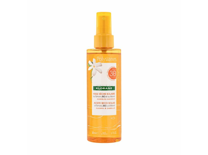 Huile Seche Solaire Spf30 200ml Polysianes Klorane