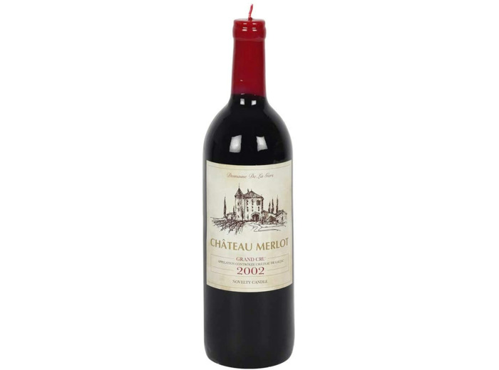 Chateau Merlot Bouteille de vin en forme de bougie