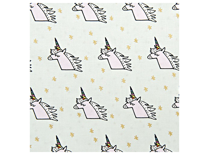 Tissu imprimé Rico - Licorne