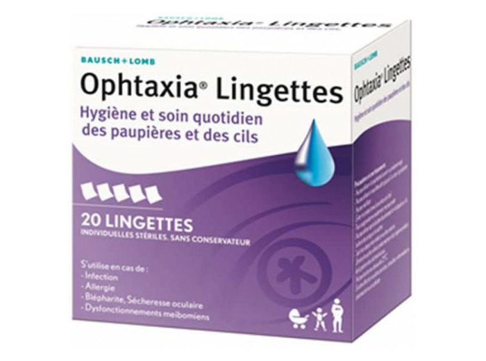OPHTAXIA LINGETTES 20 SACHETS