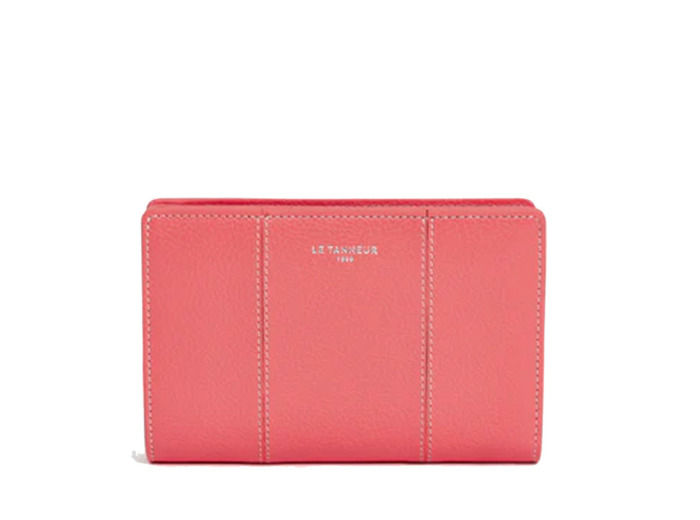 Le Tanneur Juliette Portefeuille Cuir Grainé Flamingo
