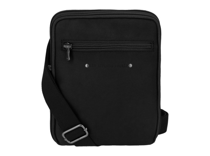 Ateliers Fourès Baroudeur Sac Porté Croisé Damasène F9327 Noir