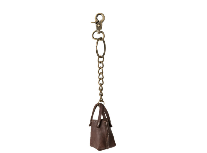 Biba B Minibag Porte-Clés En Forme De Sac En Cuir BMB1L Marron Os