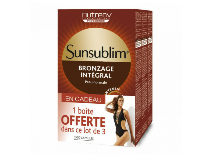 Bronzage Integral 3x30 Capsules Sunsublim Préparateur peau normale Nutreov