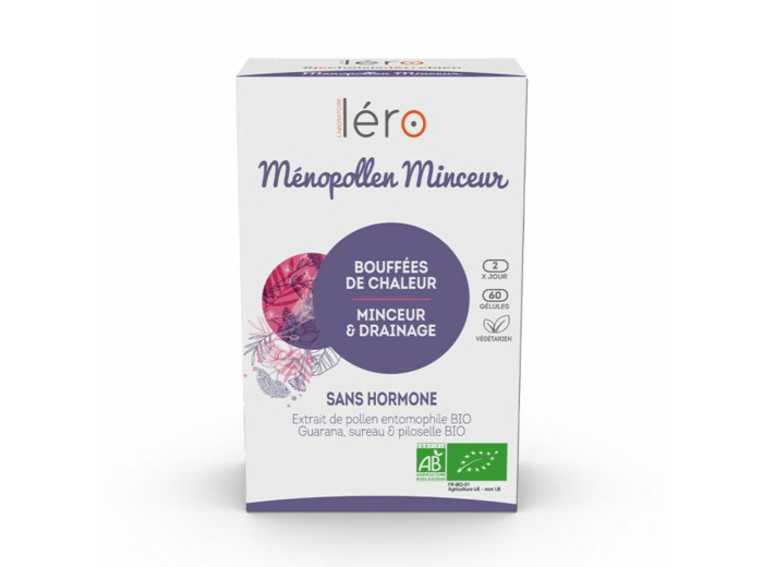 Menopollen Minceur & Bouffées de Chaleur Bio 60 gélules Lero